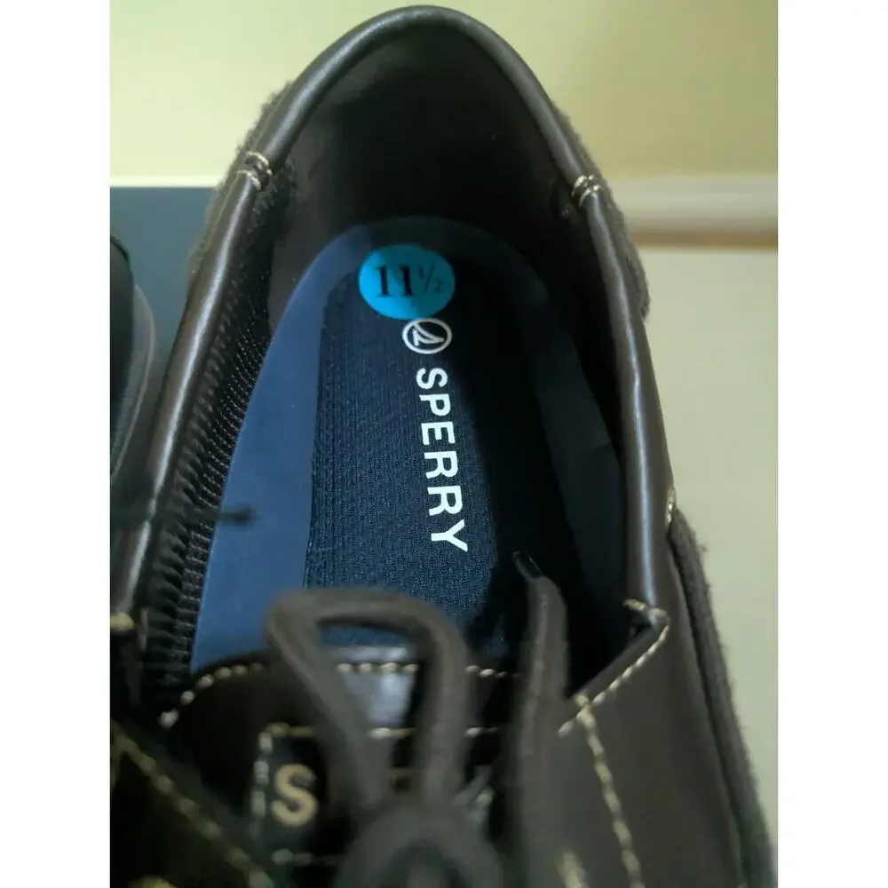 Sperry Top Sider Original Boat Shoes 11 1/2 11.5 F Leather Lace Up Casco Casual